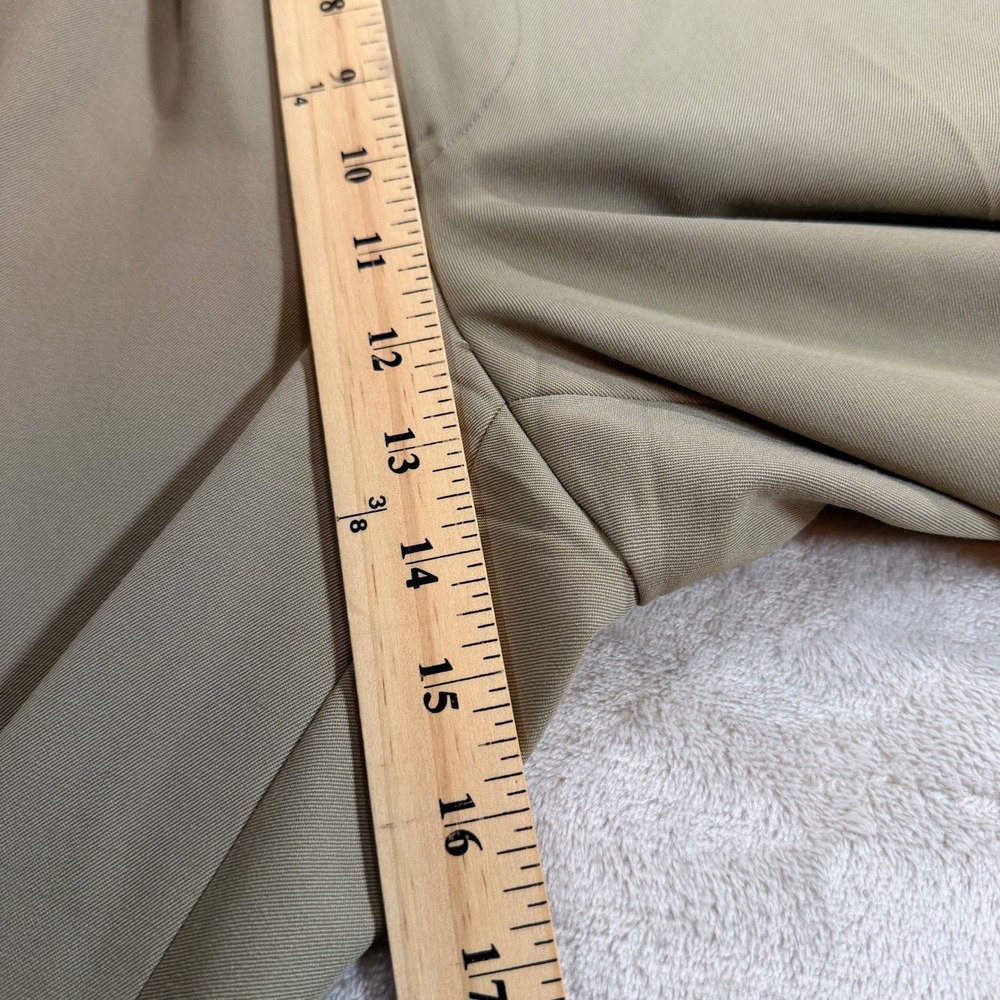 Brooks Brothers 1818 Men 40x32 Tan 100% Wool Flat Front Dress Pants Classic Fit - Picture 12 of 12
